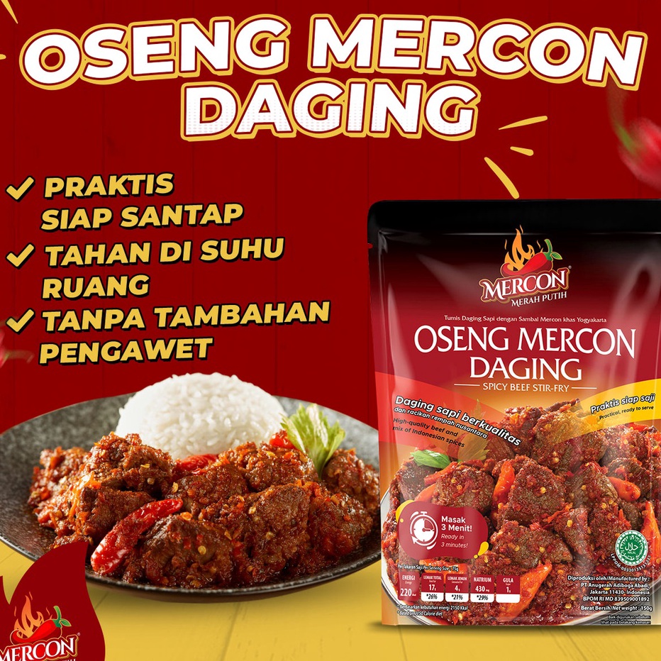 Jual Mercon Merah Putih - Satuan || Oseng Mercon Daging | Shopee Indonesia