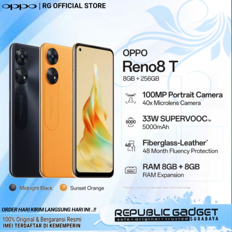 Jual Oppo Reno 8T Ram8/256Gb 100%Original Garansi Resmi Oppo Service ...