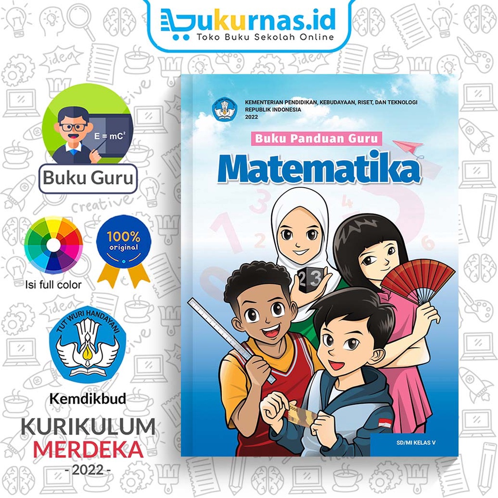 Jual Buku Panduan Guru Matematika(BARU) SD/MI Kelas 5 - DIKBUD (K ...