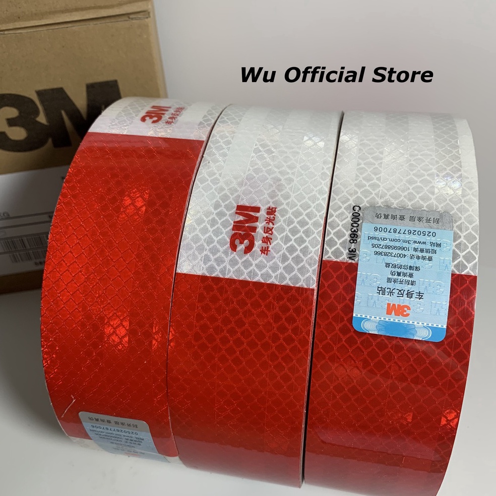 Jual Rekomendasi Stiker Reflektor Merah Putih 3M Sticker Reflektif ...