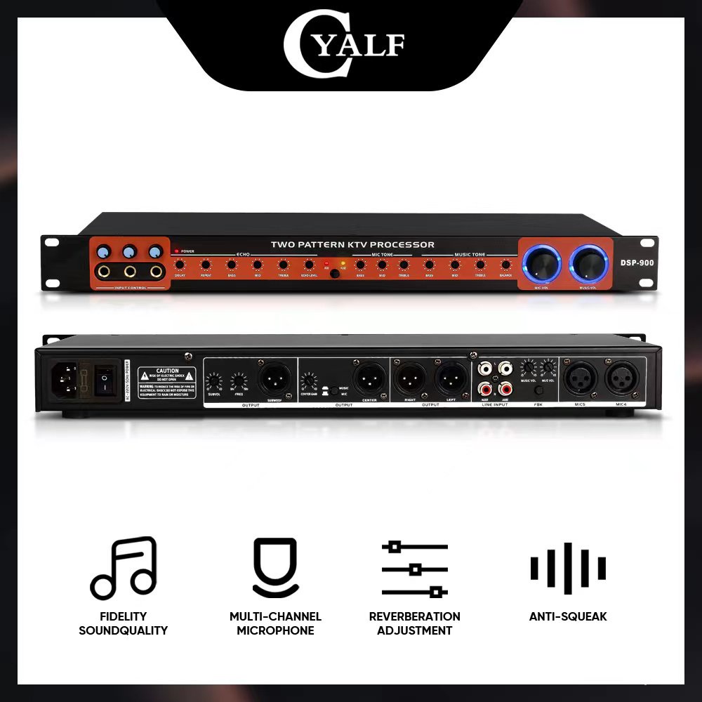 Jual &CYALF Professional Prestage Effects,5 Channel Mic Input, With