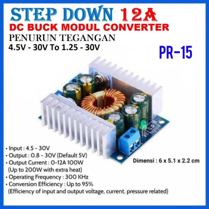 Jual SALE DC DC Step Down 12A 100W Buck Converter Modul Penurun ...