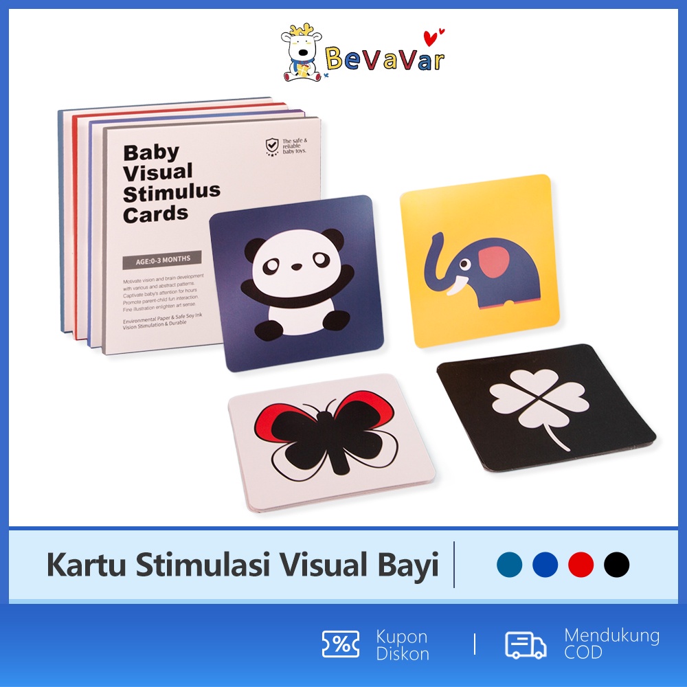 Jual BEVAVAR Mainan Edukasi Flash Card Bayi/ Visual Cards / Kartu