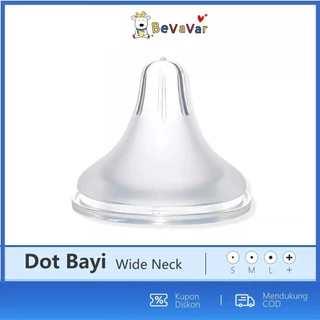 BEVAVAR 5cm Dot Bayi Wide Neck Nipple Peristaltic Plus