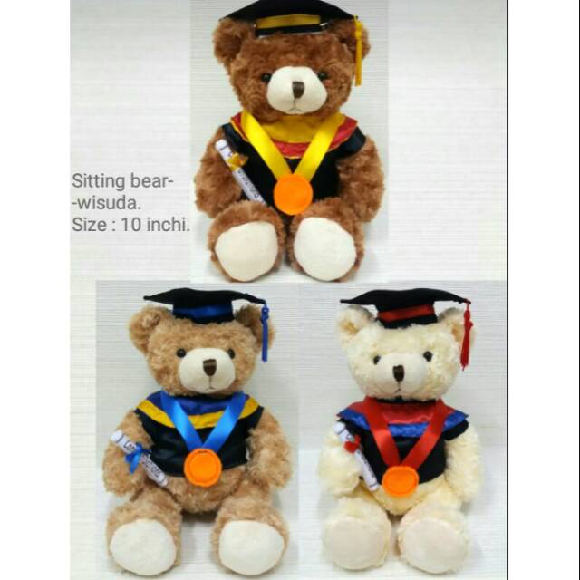 Jual Boneka Toga Wisuda Graduate Teddy Bear Graduation Kado | Shopee ...