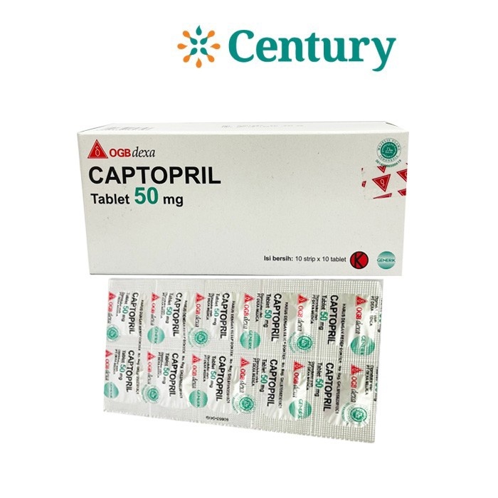 Jual Captopril 50 Mg OGB DEXA 1 Strip 10 Tablet Hipertensi Darah