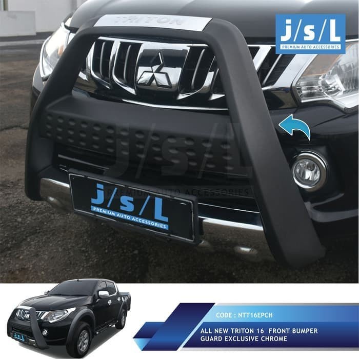 Jual Bumper Bamper Mobil All New Triton Tanduk Depan Front Bumper Guard Exclusive Chrome