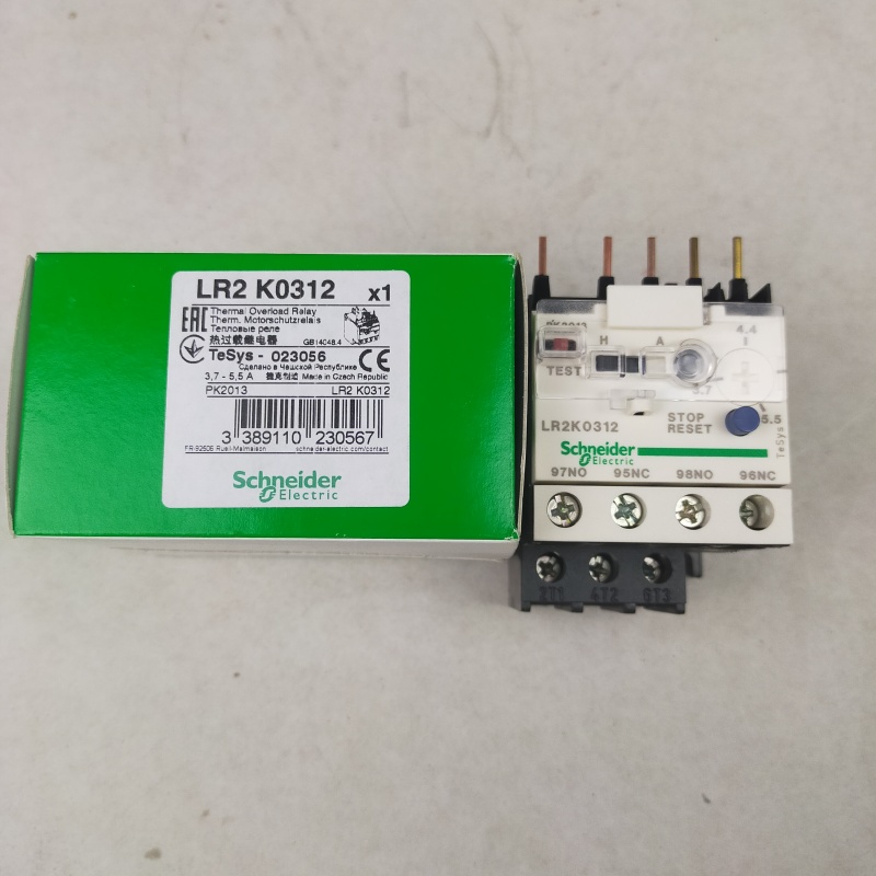 Jual Schneider LR2K0312 TeSysK Thermal Overload Relay Diff 3.7-5.5A ...