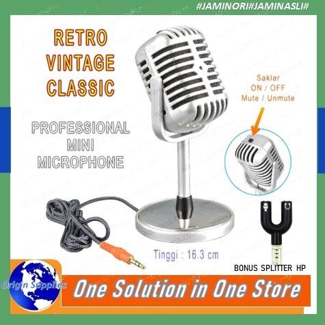 Jual Standing Mic Microphone Retro Classic Vintage Klasik Jadul 3.5Mm ...