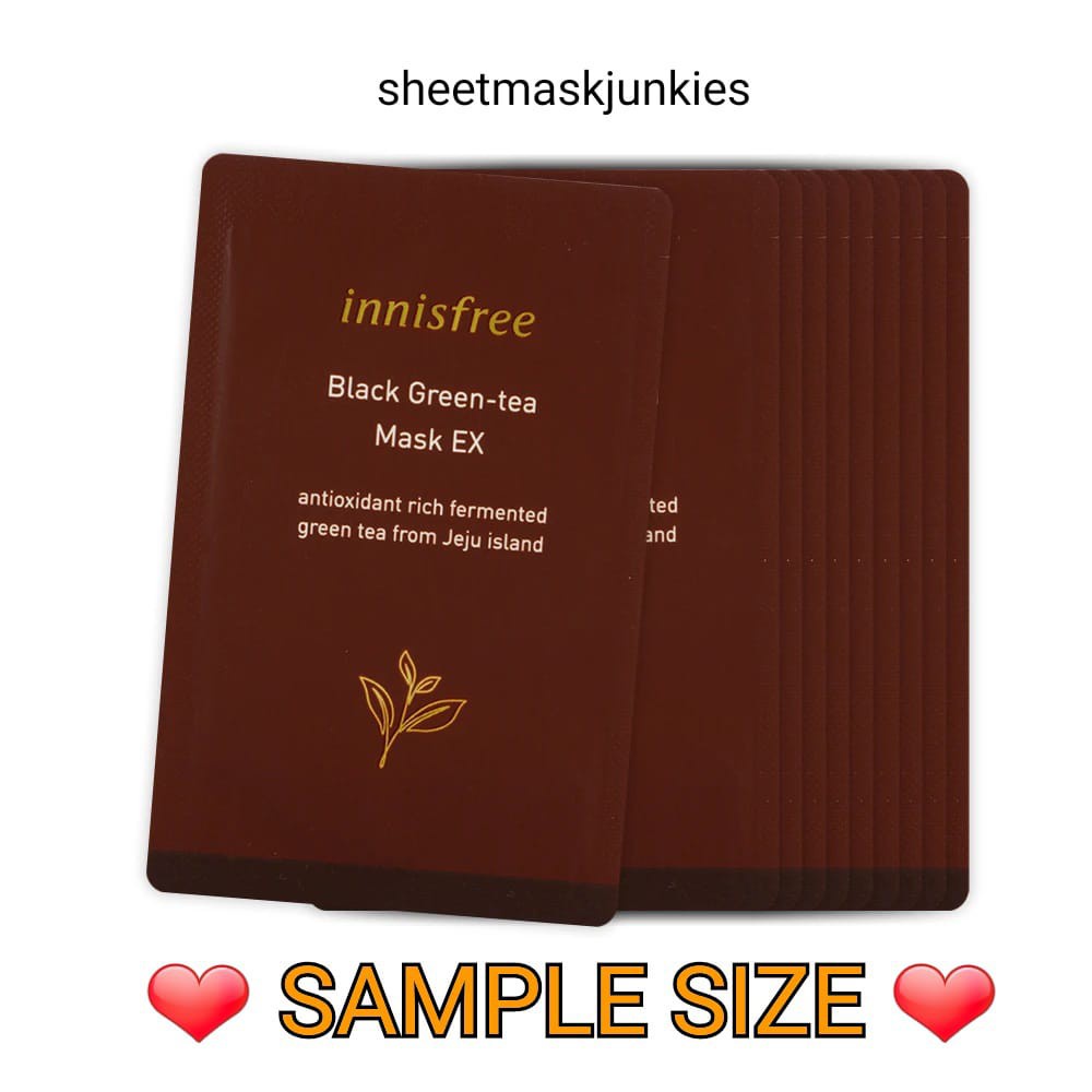 Jual INNISFREE BLACK GREEN TEA MASK EX (SAMPLE) | Shopee Indonesia