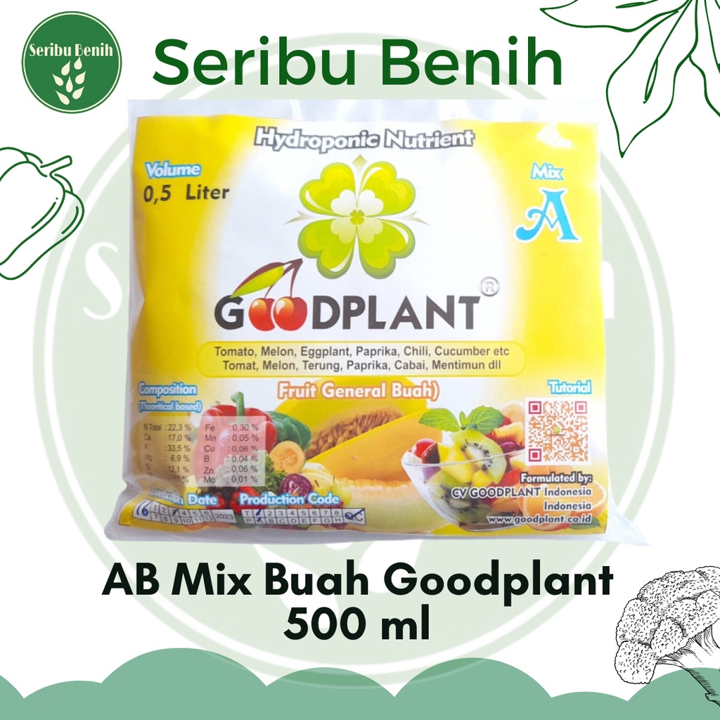 Jual Ab Mix Goodplant Nutrisi Hidroponik Buah Buahan Dan Sayuran Buah Ml Larutan Nutrisi