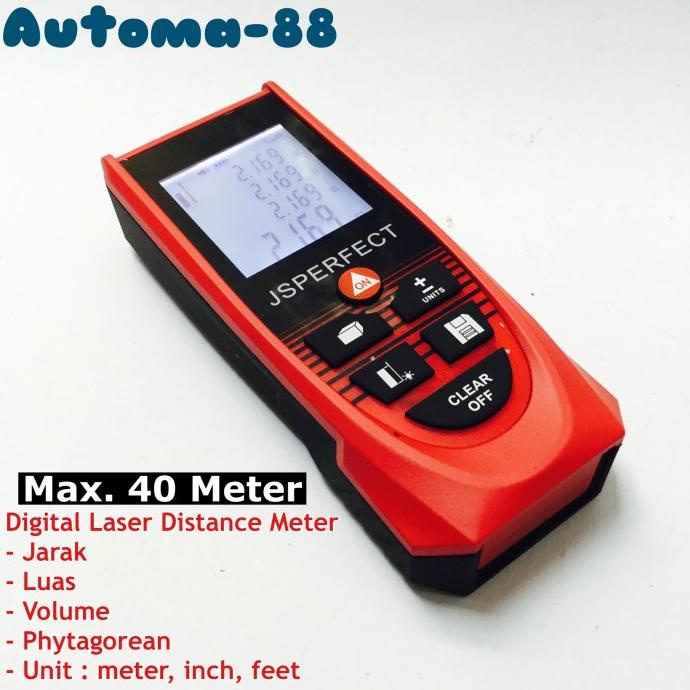 Jual Meteran Digital Laser Max. 40M Mengukur Jarak Luas Ruang ...