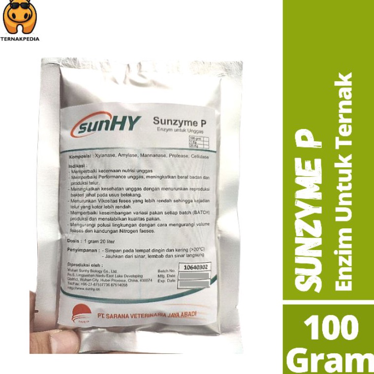 Jual TERBAIK Sunzyme P 100 Gr - Enzim Untuk Ternak - Enzim untuk unggas ...