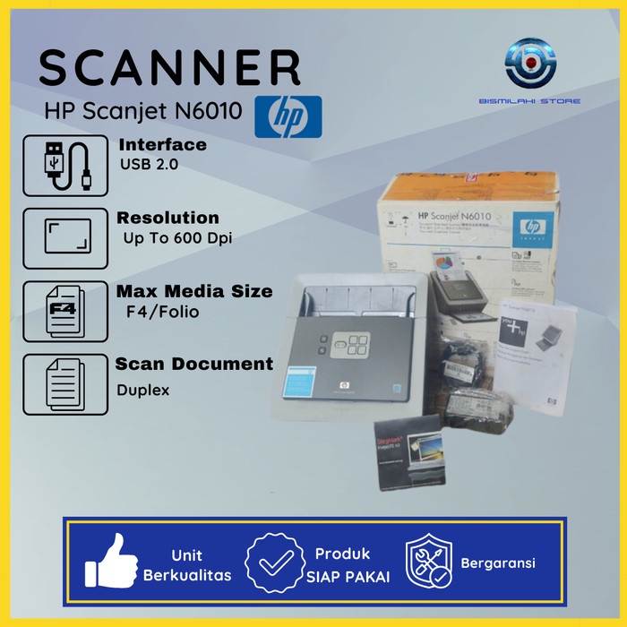 Jual Scanner Folio Hp Scanjet N6010 Unit Baru Bisa Scan Duplex Sekali