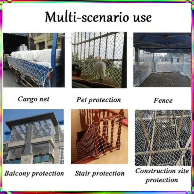 Jual HA3 JARING NILON 6MM PENGAMAN BAYI ANAK ANAK BALKON TANGGA RAILING ...