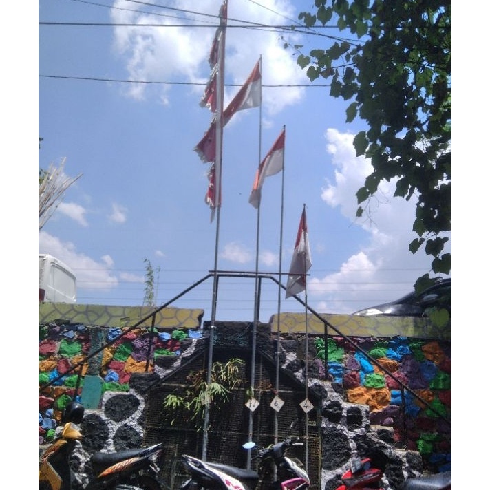 Jual Promo!! Tiang Bendera Besi Galvanis Anti Karat 3 Meter. | Shopee ...