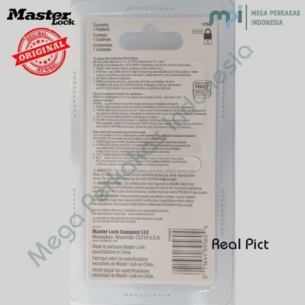 Jual Gembok Master Lock 175D Solid Body Padlock Combination 50 Mm ...
