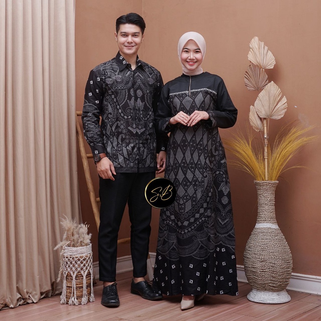 Jual batik couple gamis batik couple terbaru batik sarimbit | Shopee ...