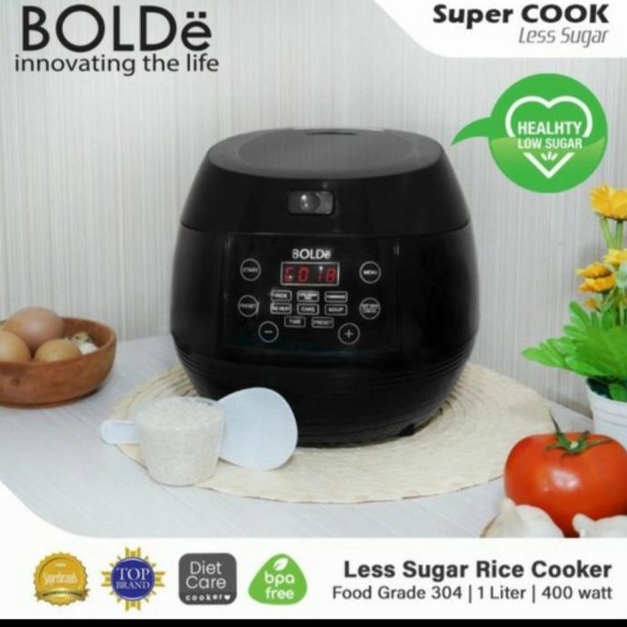 Jual BOLDE Super Cook Less Sugar/BOLDE Rice Cooker 1 Ltr Low Carbo