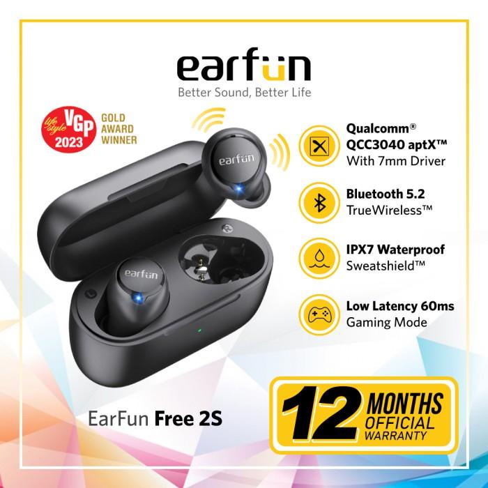 Jual TERLARIS EARFUN FREE 2S TRUE WIRELESS EARBUDS QCC3040 APTX