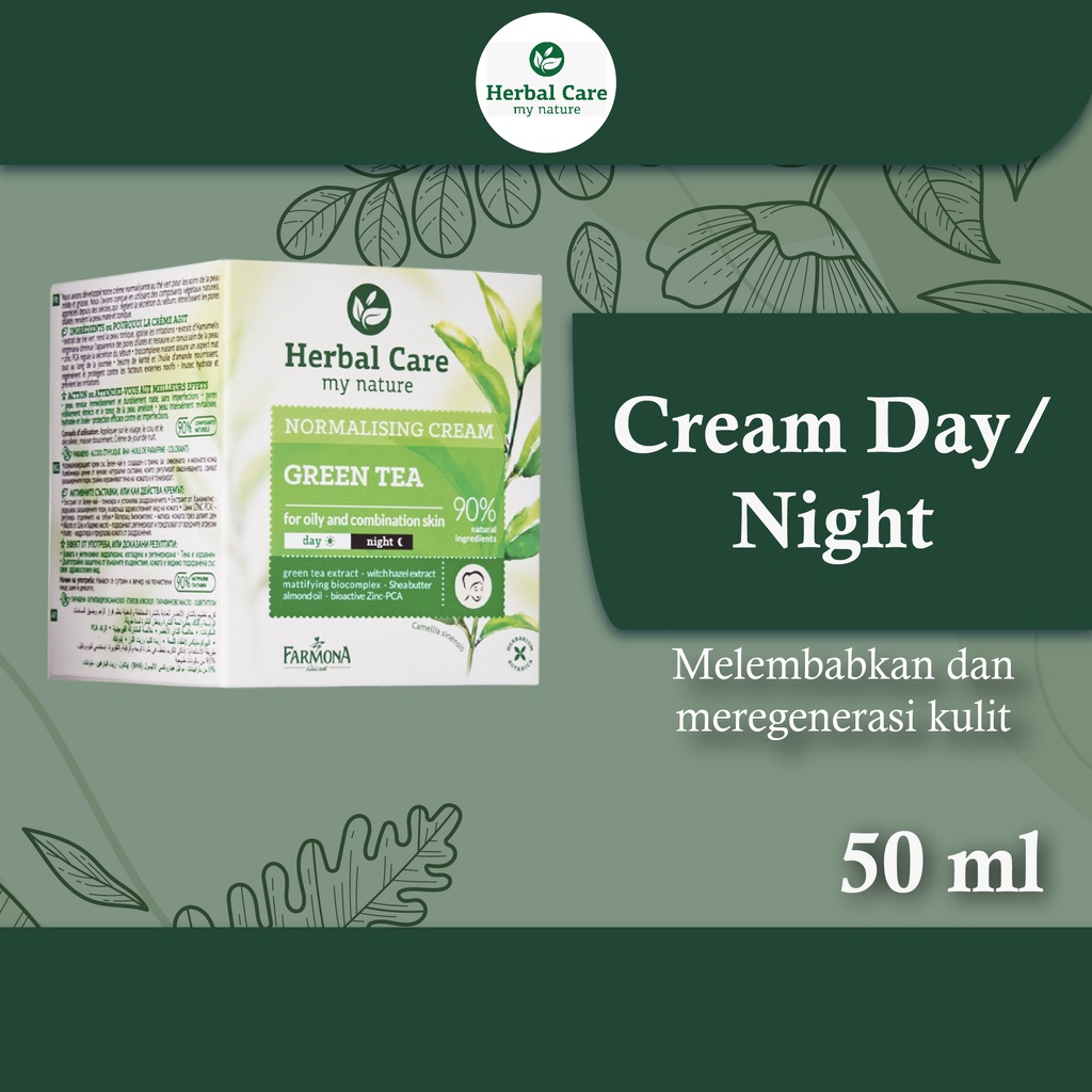 Jual Herbal Care Green Tea Normalising Cream Day/Night 50 ml Shopee