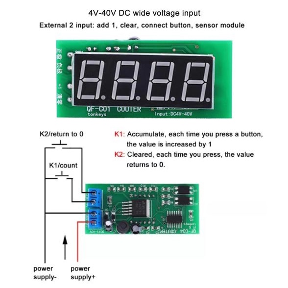 Jual DIGITAL COUNTER MODULE - PENGHITUNG AKUMULATIF DIGITAL 0-9999 4 ...