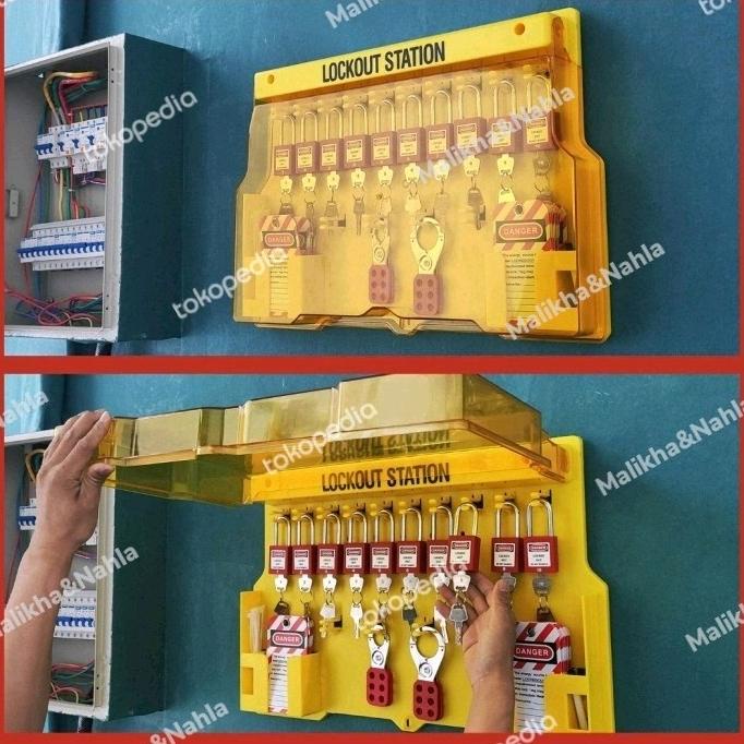 Jual $+$+$+$+] Lockout Tagout Station Covered Group Lockout Station ...