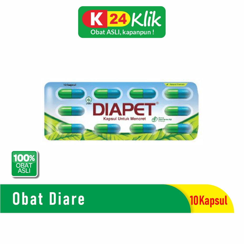 Jual DIAPET Kapsul / Obat Diare (1 Strip isi 10 kapsul) Shopee Indonesia