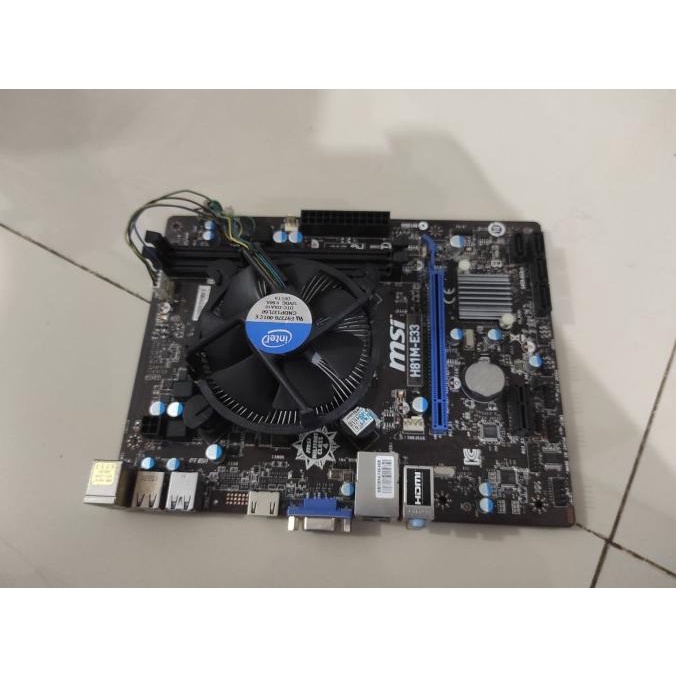 Jual MSI H81ME33 Socket LGA 1150 Motherboard + intel core i3 4130 gen4