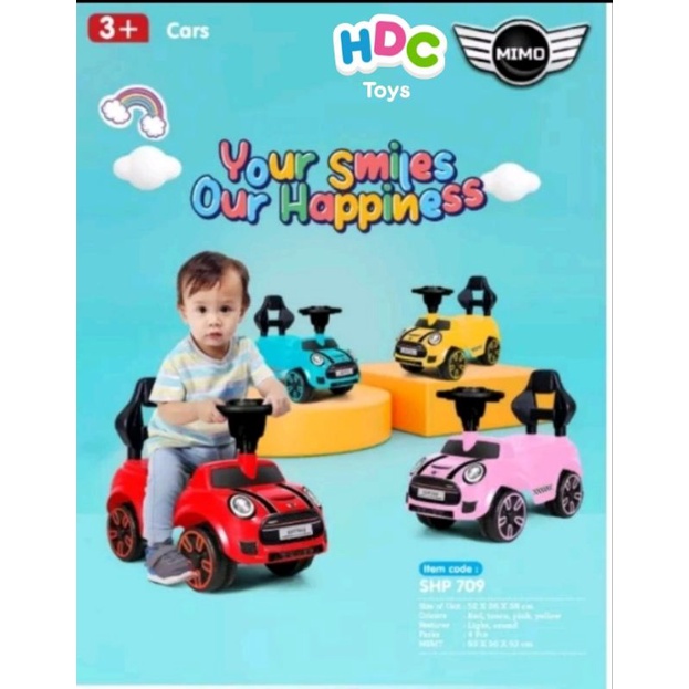 Jual Mainan Mobilan SHP Toys Ride On Car MIMO 709 versi mini cooper ...