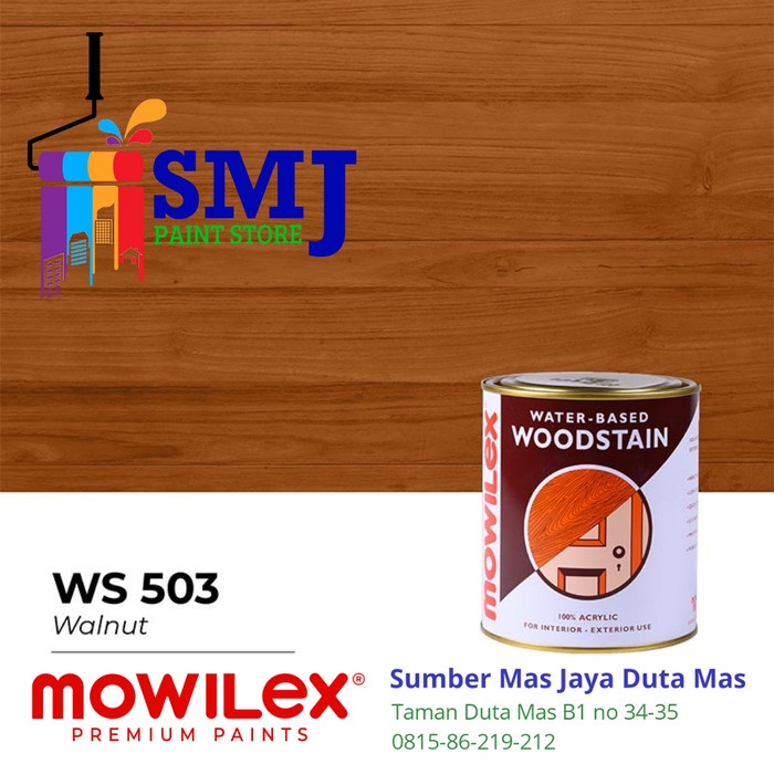 Jual Cat Wood Stain Kayu Mowilex Water Based Warna 503 Walnut 1 Liter Shopee Indonesia 8011