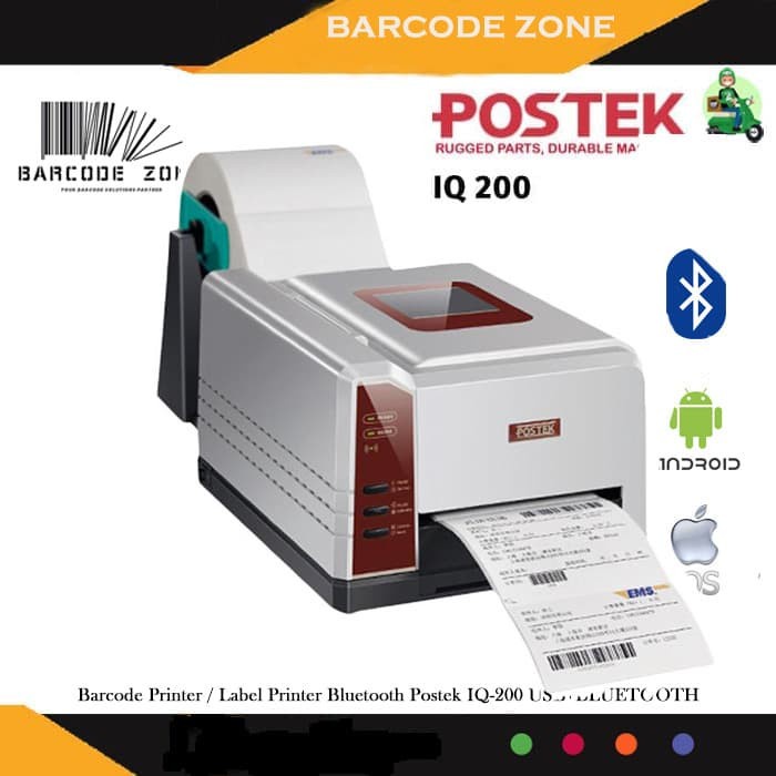 Jual PRINTER BARCODE THERMAL / LABEL PRINTER POSTEK IQ-200 BLUETOOTH ...
