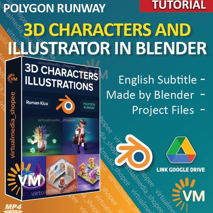 Jual Update Tutorial Blender 3D Characters And Illustrations Polygon ...