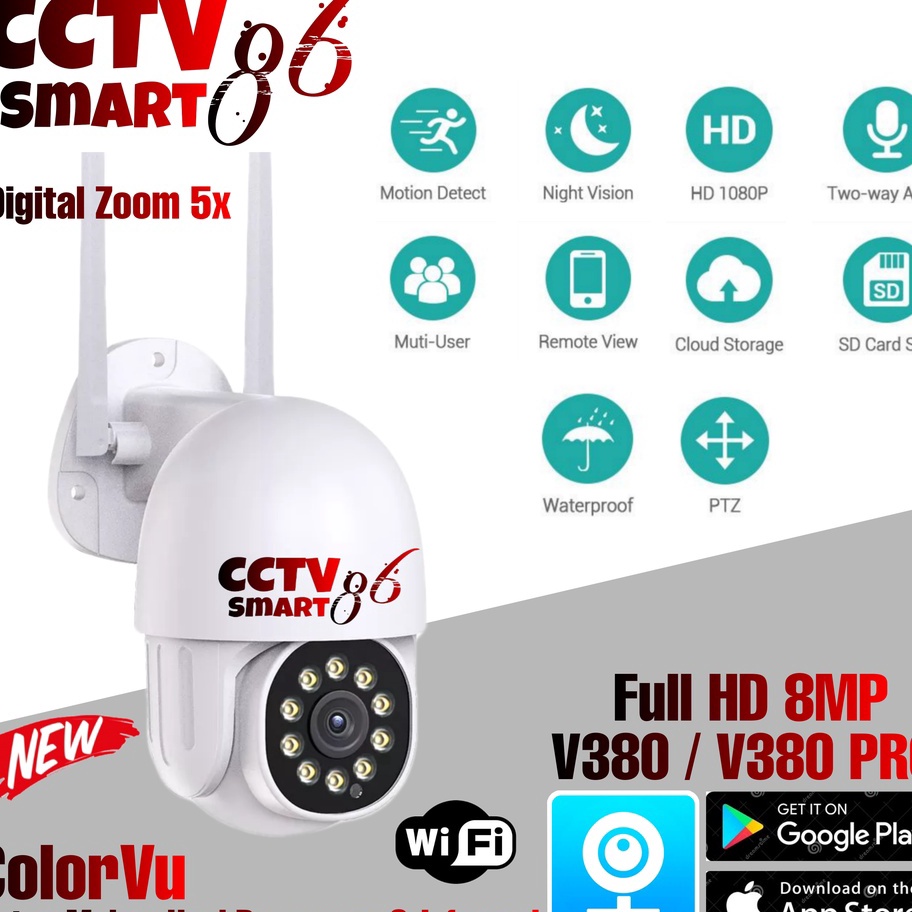 Jual Diskon Ip Kamera Cctv Outdoor Wireless Smart Camera Wifi Full Hd P Ptz Speed Dome