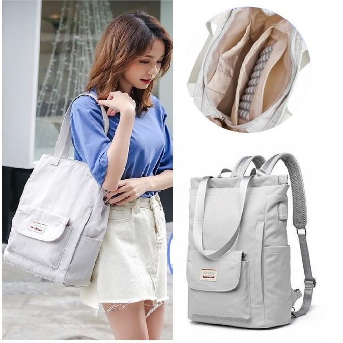 Jual SmallAnt Ransel Wanita Tahan Air Laptop Bergaya 15.6Inch Korea USB ...