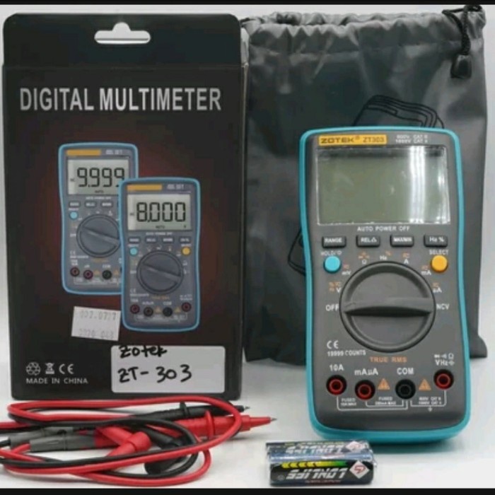 Jual ZOTEK ZT-303 Multimeter Avometer Meter MultiTester Digital True ...