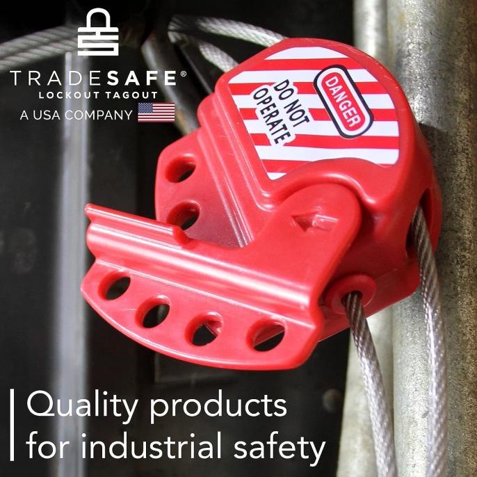 Jual Kualitas Terbaik] TRADESAFE Lockout Tagout Cable Lock - 6ft ...