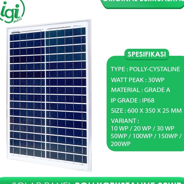 Jual #Sale SOLAR PANEL 30w / SOLAR CELL 30watt / PANEL SURYA 30WP POLY ...