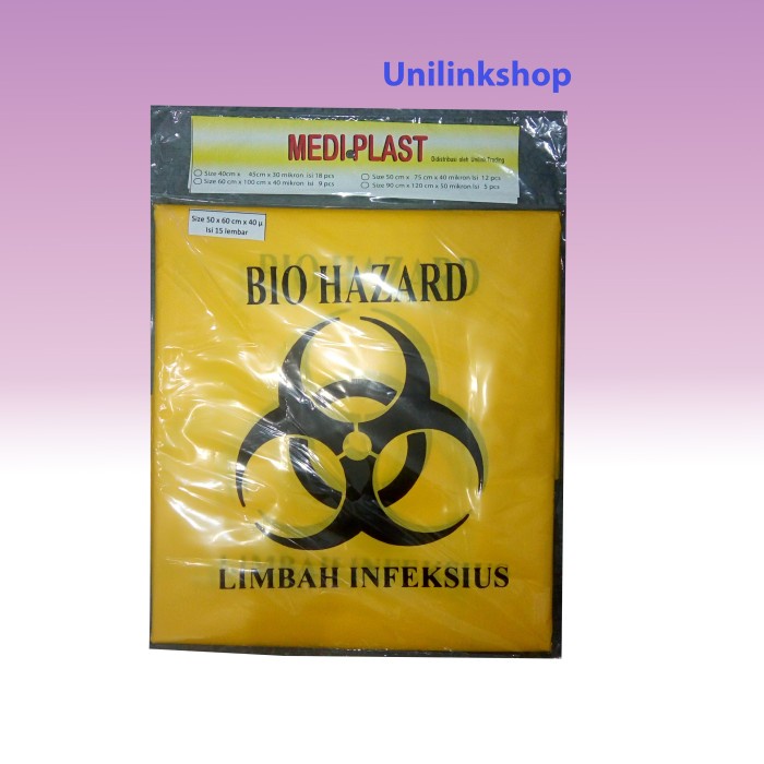 Jual Plastik Sampah Medis Limbah Infeksius 50X 60Cm 9Lmbr - Pe Ori ...