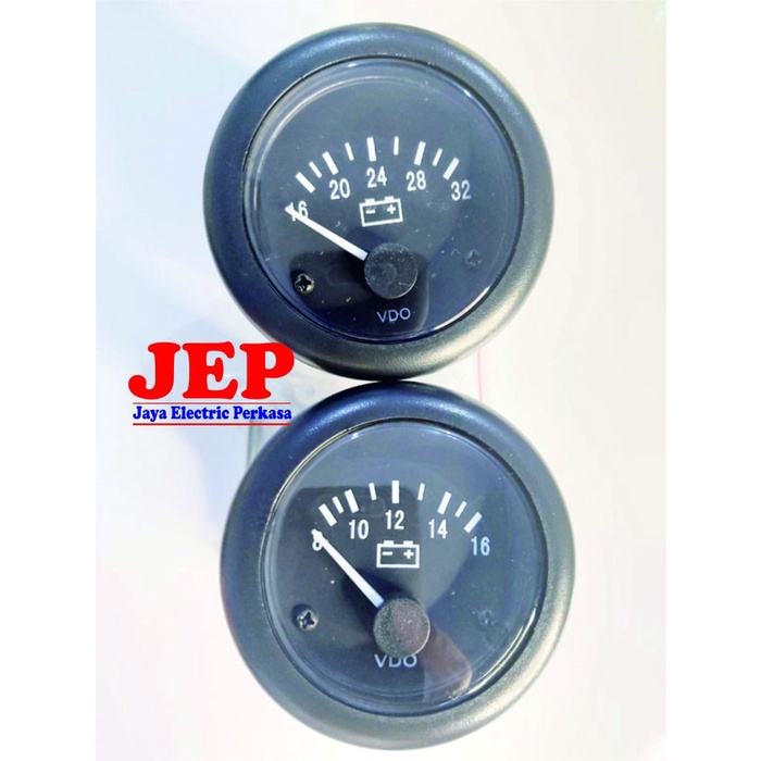 Jual VOLTMETER GAUGE VDO 12V ATAU 24V METER TEGANGAN BATTERY AKI VDO