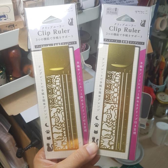 Jual Midori penggaris stencil / ruler clip, pembatas utk Journaling ...
