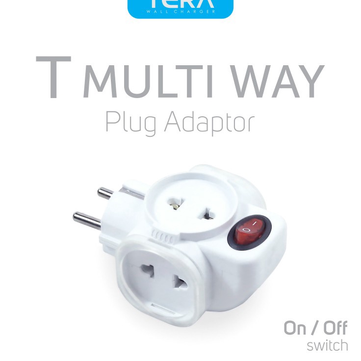 Jual `CQB TERA Steker T Multi Way On/Off Switch Plug Adaptor - 4 Ways ...