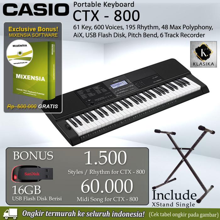 Jual Keyboard Casio Ctx-800 + Stand / Ct-X800 / Ctx800 Spek Setara Psr ...
