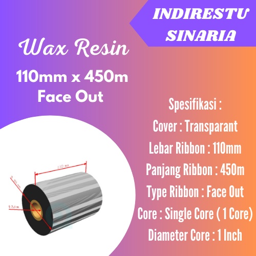 Jual Ribbon Barcode Sticker Ribbon Barcode Wax Resin Ukuran Mm