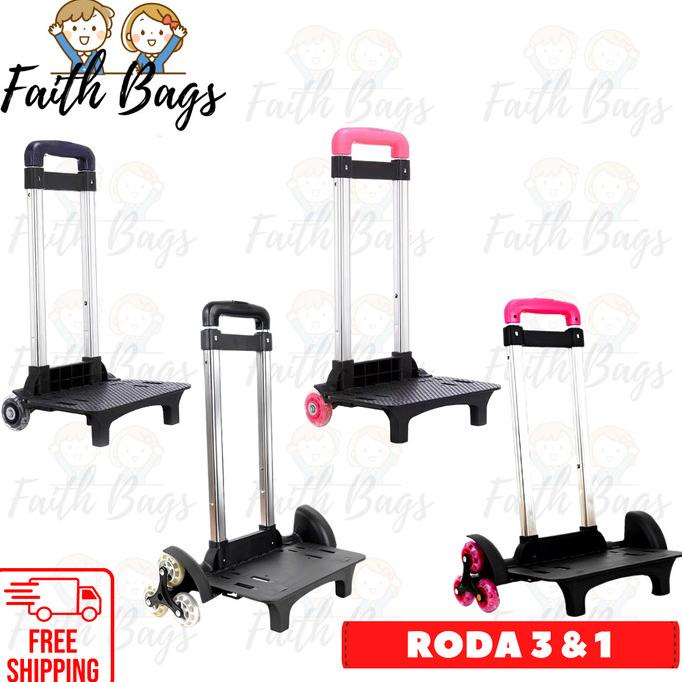 Jual Faith Bags Troli Lipat Roda 3 Untuk Tas Sekolah Bahan Stainless ...