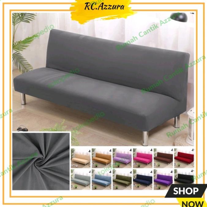 Jual COVER SOFA BED POLOS SARUNG SOFA INFORMA STRETCH ELASTIS IMPORT