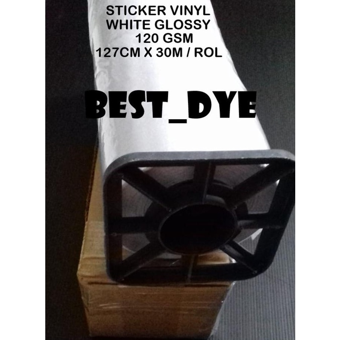 Jual Sticker Vinyl Inkjet 120 GR WHITE GLOSSY, 127CM x 30M / ROLL ...