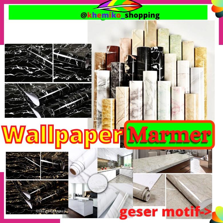 Jual Promo Wall Wallpaper Marmer Stiker Sticker Setiker Dinding Glossy Motif Marmer Marbel