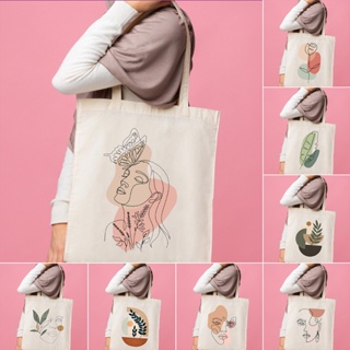 Miniso Tote Bag Resleting Motif Duck Bahan Canvas Sz43x33x13cm