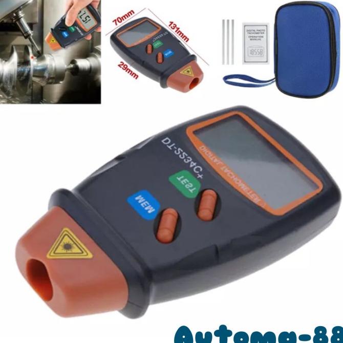 Jual Digital Tachometer DT2234C+ laser infrared non contact RPM tacho ...